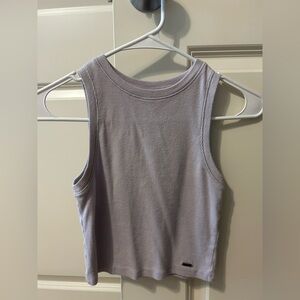 Hollister Light Purple Ribbed High Neck Tank Top